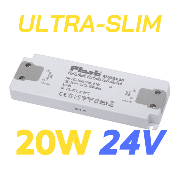 ALIMENTATORE STRIP LED ULTRA SLIM 20W 24V