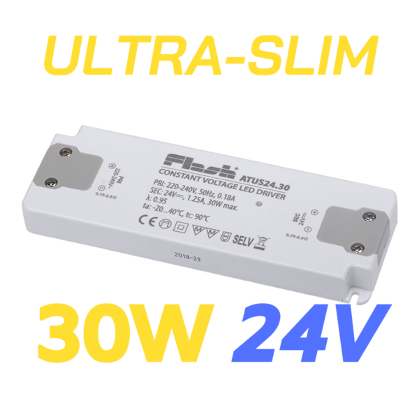 ALIMENTATORE STRIP LED ULTRA SLIM 30W 24V